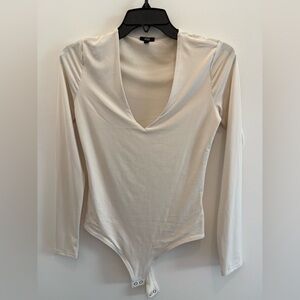 Long Sleeve winter white bodysuit